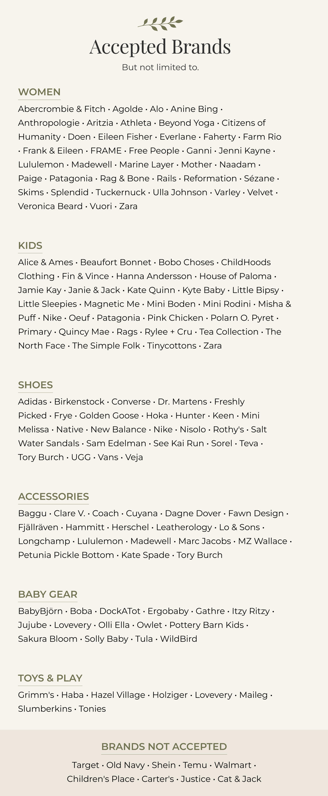 Accepted Brands Accepted Brands